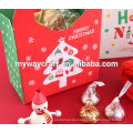 Mini-Größe portable geformte fröhliche Weihnachten Zuckerstange Geschenk Papiertüte mit gestanzten Griff
